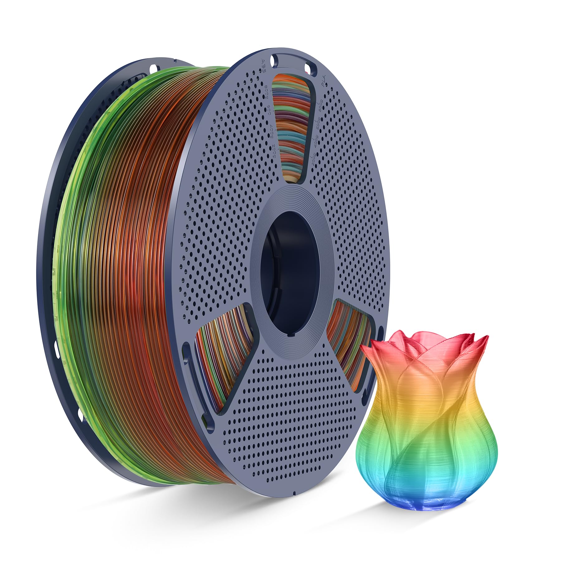 SUNLU Transparent Rainbow PLA Filament 1.75mm, 1KG, Rainbow 01