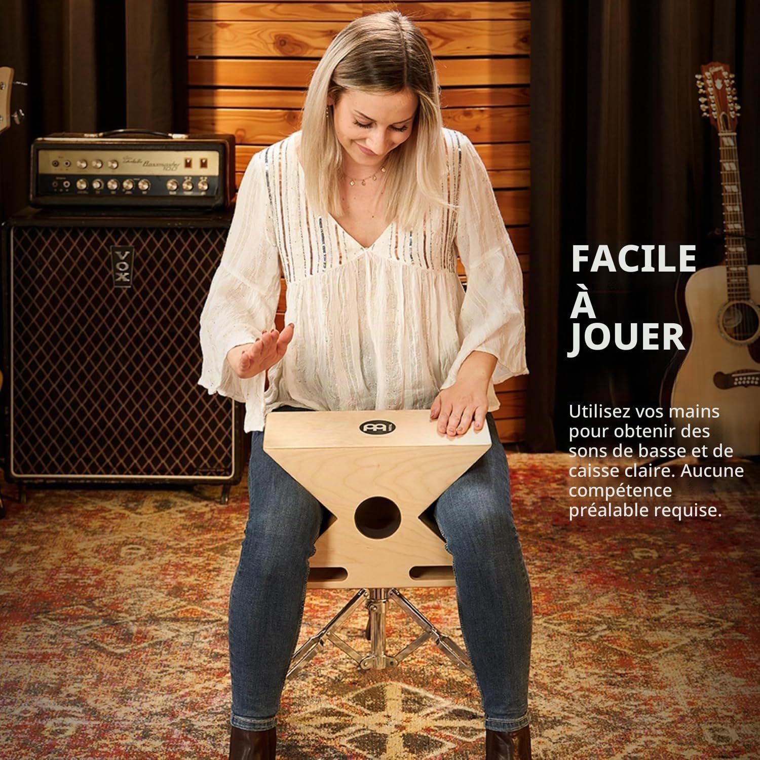 Meinl Hybrid Slap-Top Cajon, HTOPCAJ3NT - Cajon