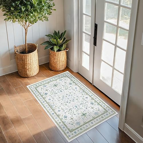 Miniatura 467 de Alfombra Boho Negra para Sala de Estar - Alfombra de Área Lavable de 10x14 Pies, Alfombras de Comedor para Debajo de la Mesa, Alfombra Suave de Pelo