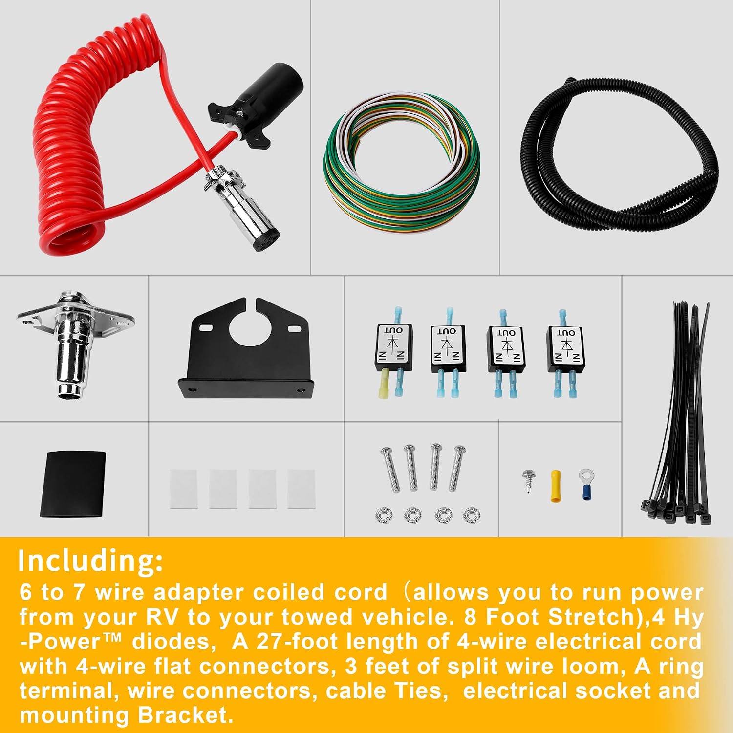 15267 Towed Vehicle Wiring Diode Kit for 6-Wire to 7-Wire Adapter for RV image 5