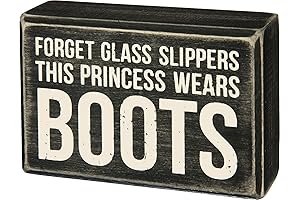 Country Room Decor This Princess Wears Boots Box Sign