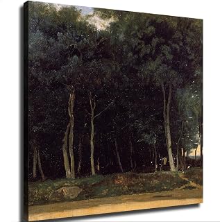 TzHpaq Jean Baptiste Camille Corot Art Poster Decorative Painting Print Modern Home Bedroom Living Room Decoration Canvas Wall Art Aesthetic Decor (16X16inch Unframed)