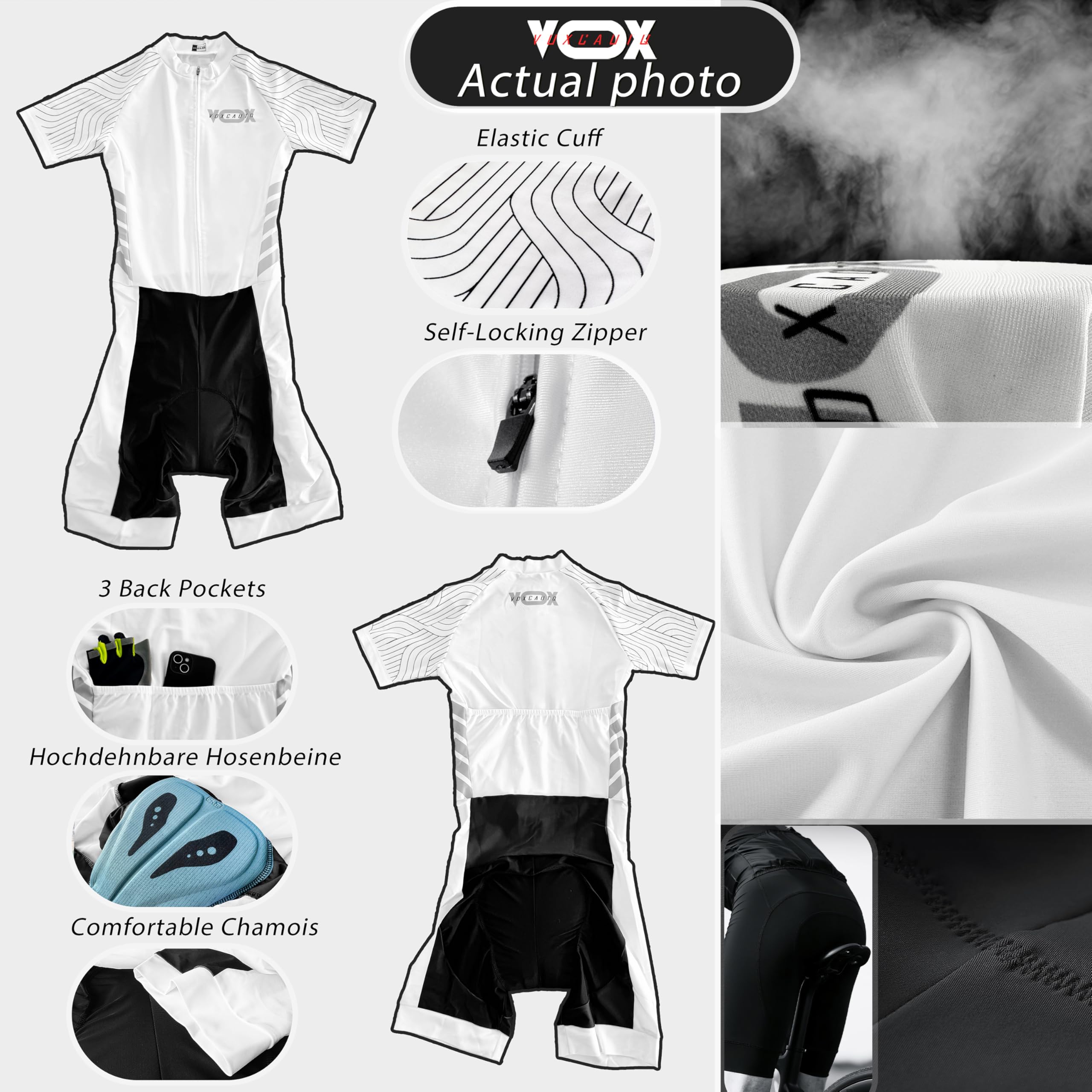 Traje de Triatlón Hombres,Conjunto de Traje de triatlón de Manga Corta para Hombre,Traje de Ciclismo de Secado rápido MTB Mono Racing,Ciclismo, natación