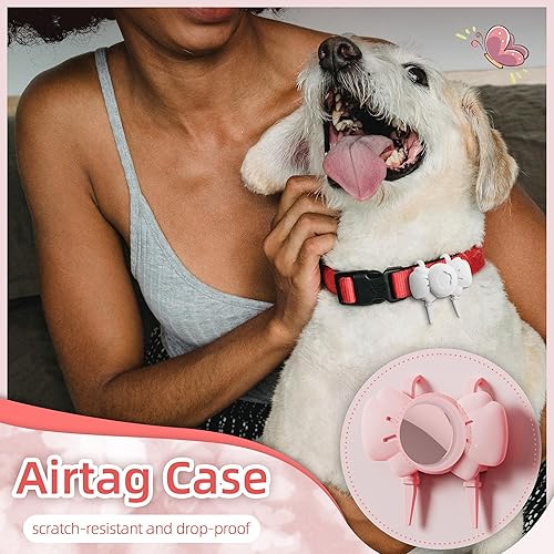 Miniatura 6 de Nearockle Soporte para Airtag impermeable, paquete de 4 fundas de silicona para rastreador GPS Airtag Apple, cuerpo completo cubierto con diseño de