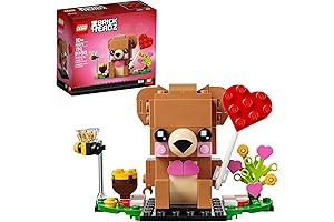 Valentine's Bear BrickHeadz Building Kit: Perfect Valentine's Day Gift with LEGOs