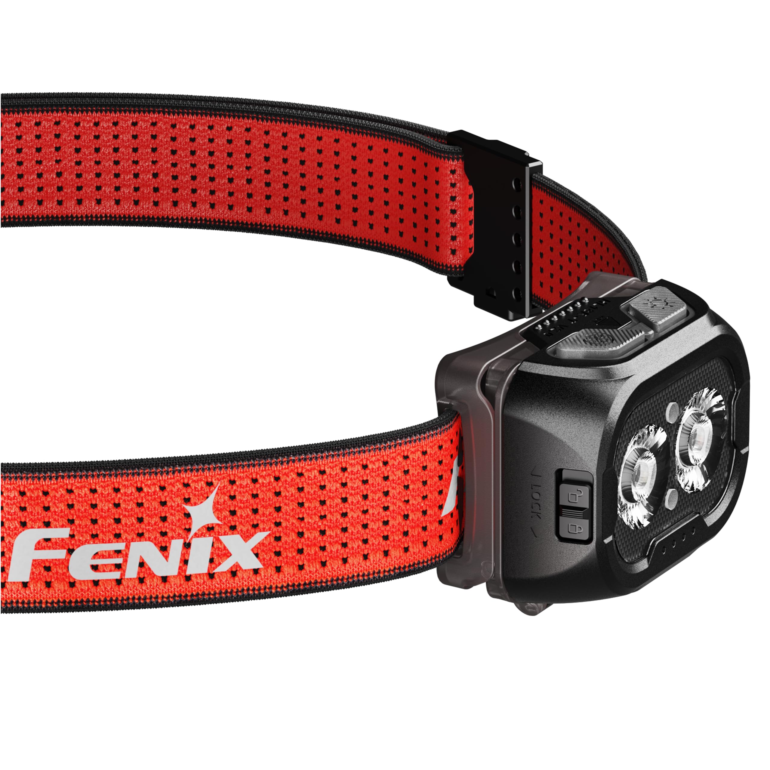 FENIX HL18R-T V2.0 - Linterna frontal recargable negra para trail running/exteriores, 800 lúmenes, 125 m, 160 horas máximo, haz primario dual, blanco frío y cálido, haz rojo de 5 lúmenes, diadema