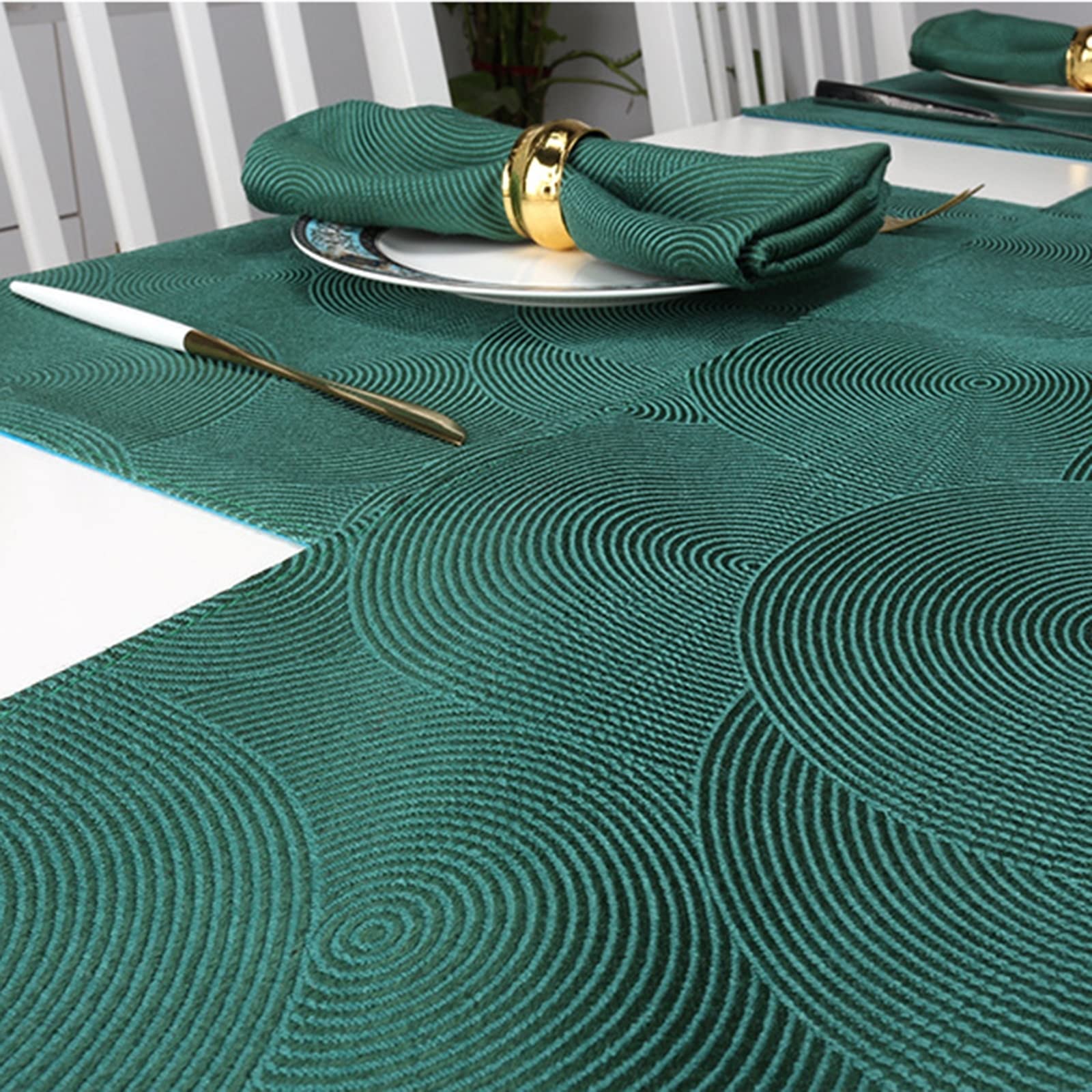 Lot De 6 Chemins De Table Vert Foncé 30x275 Cm - Décoration Élégante Réutilisable Pour Mariages Et Fêtes