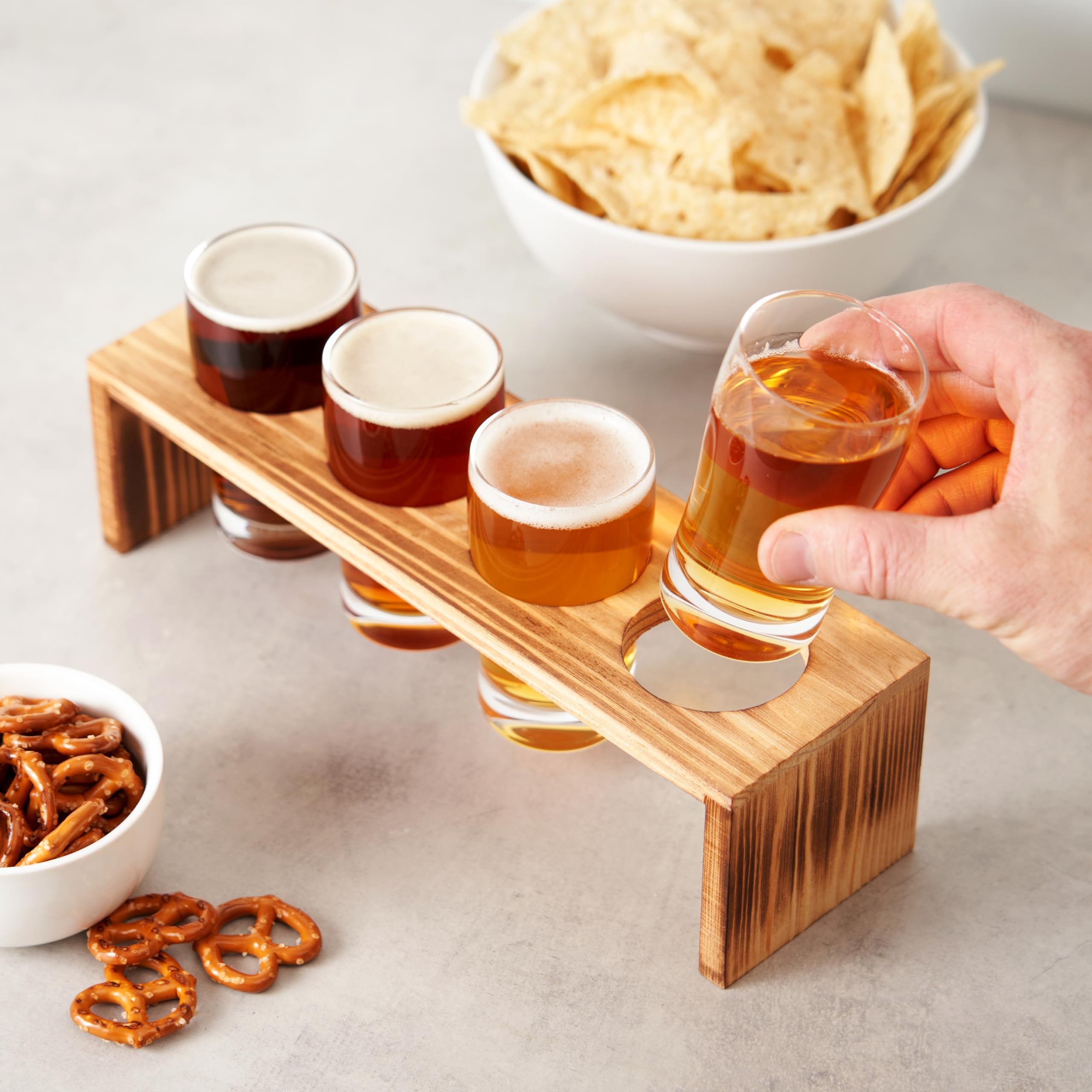 Amazon.co.jp: True Beer フライトセット テイスティンググラス 木製 