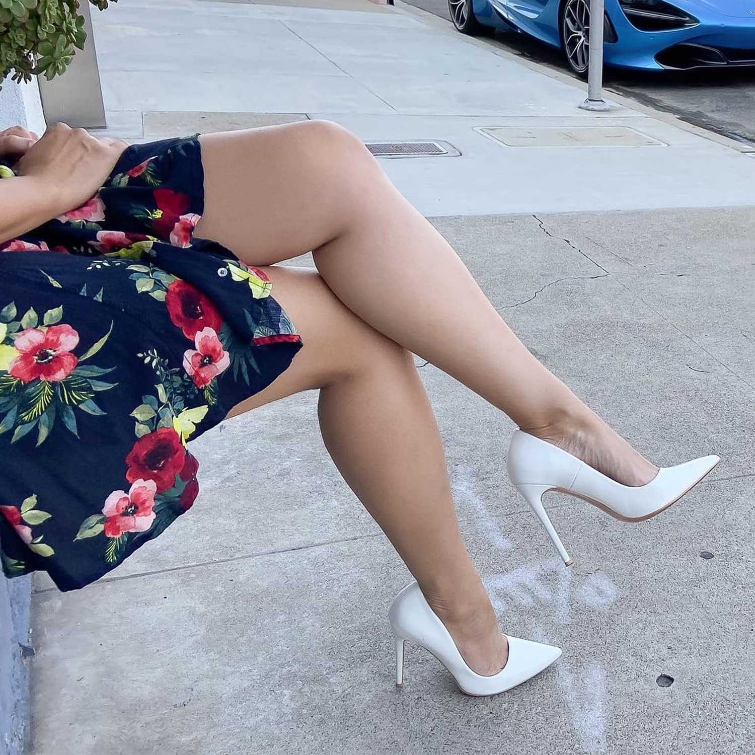 GENSHUO Women's 4.7 Inch Pumps Pointy Toe Stiletto Sexy High Heels Work Party Wedding Shoes - Image 3