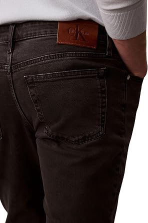 Calvin Klein Erkek Slim CK Essential Black Jeans