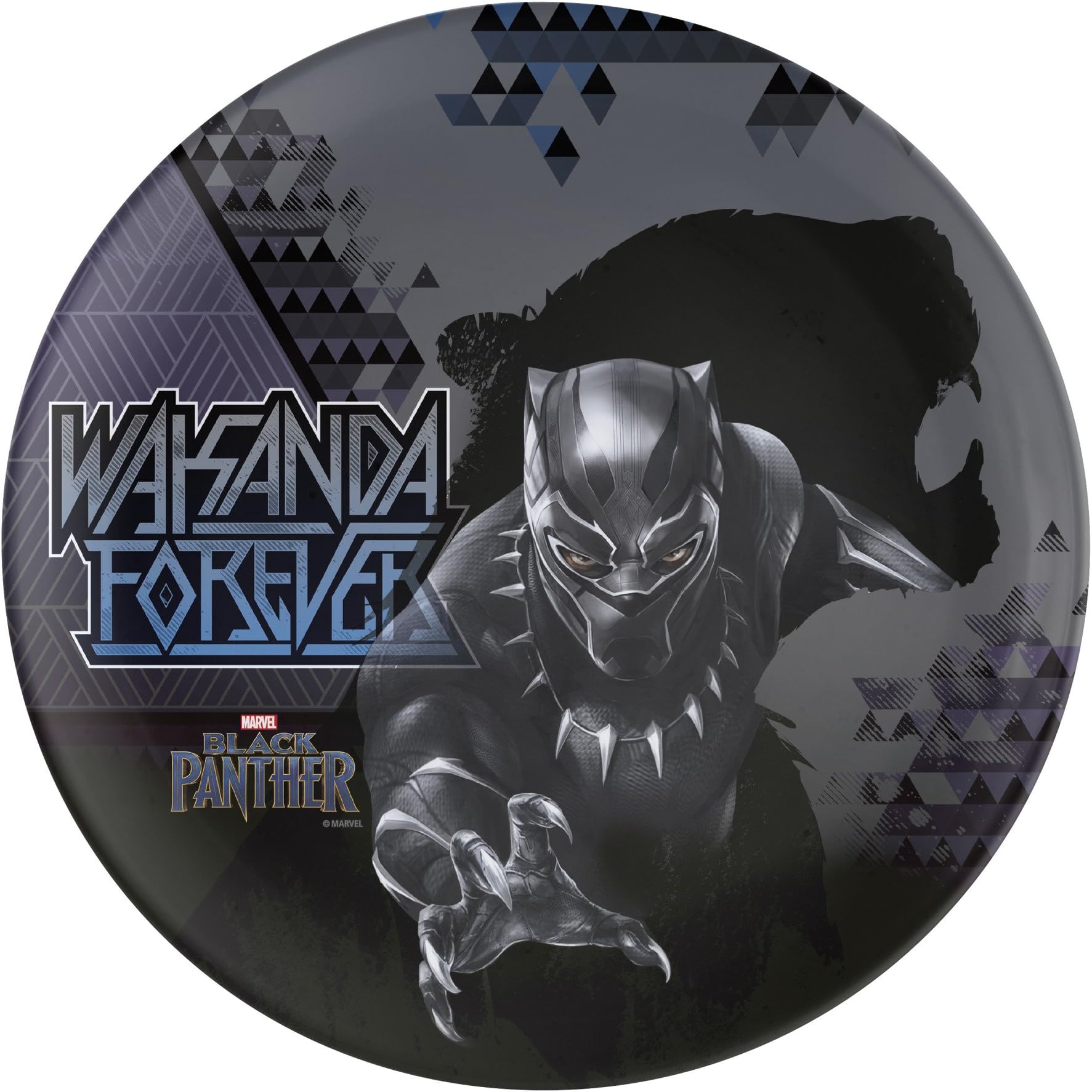 Zak Designs BPMC-0351 Marvel Comics Kid's Plates, Melamine, Black Panther