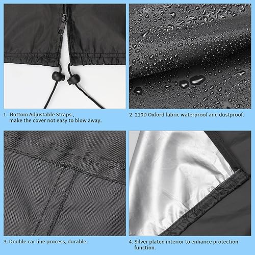 Miniatura 3 de Iptienda Cubierta para cinta de correr plegable, impermeable, para máquina de correr plegable, interior y exterior, 46 pulgadas de largo x 38