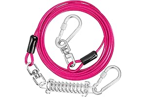 jenico Dog Tie Out Cable for Small Dogs