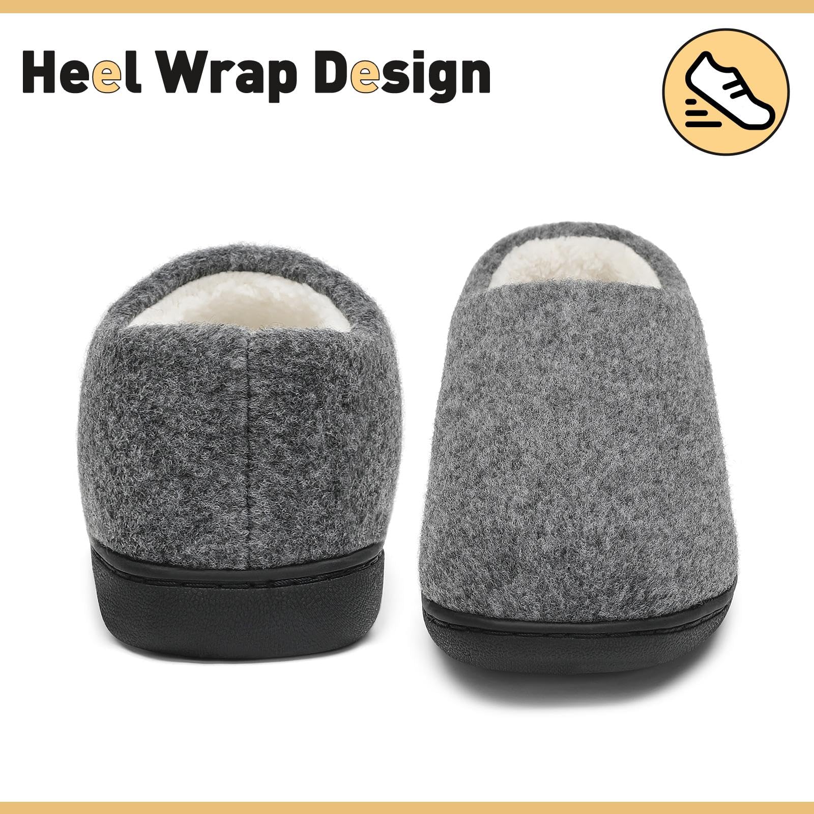Mishansha Pantofole Inverno Calde in Memory Foam Ciabatte da Casa Antiscivolo Comode, Unisex-Adulto