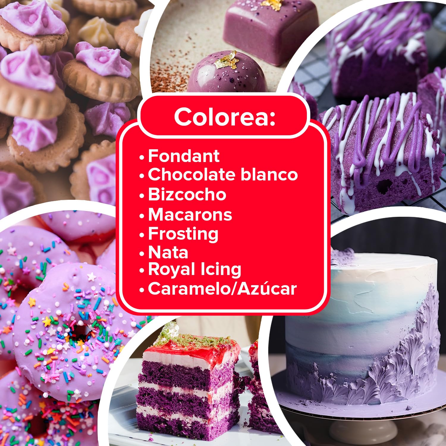 dekora – Super Colors Colorante Alimentario Lila Liposoluble Concentrado | Ideal para Chocolate, Buttercream y Masas Grasas | Dosificación Precisa | 30 ml