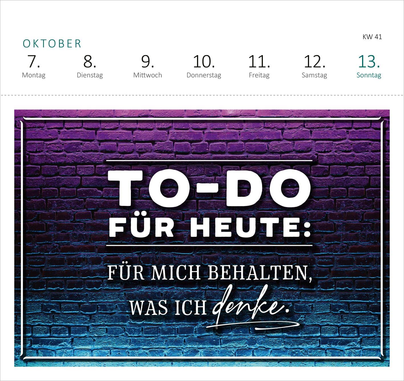Postkartenkalender Ich kam, sah und hatte direkt keinen Bock mehr 2024
