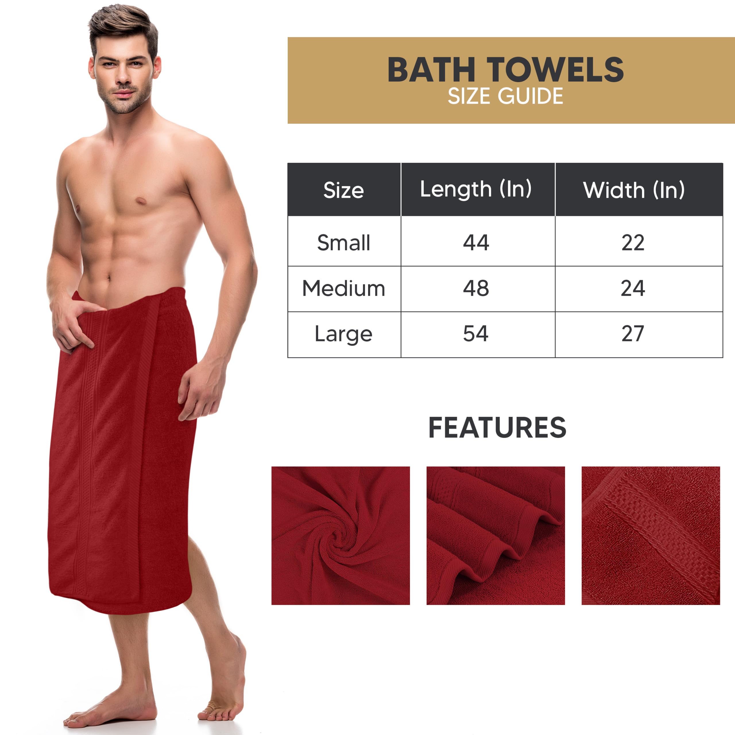 Utopia Towels - Set di 4 teli da bagno di alta qualità (68,6 cm x 137,2 cm), 100% cotone filato ad anello, 600 g/m², leggeri e altamente assorbenti, asciugatura rapida, perfetti per l’uso quotidiano