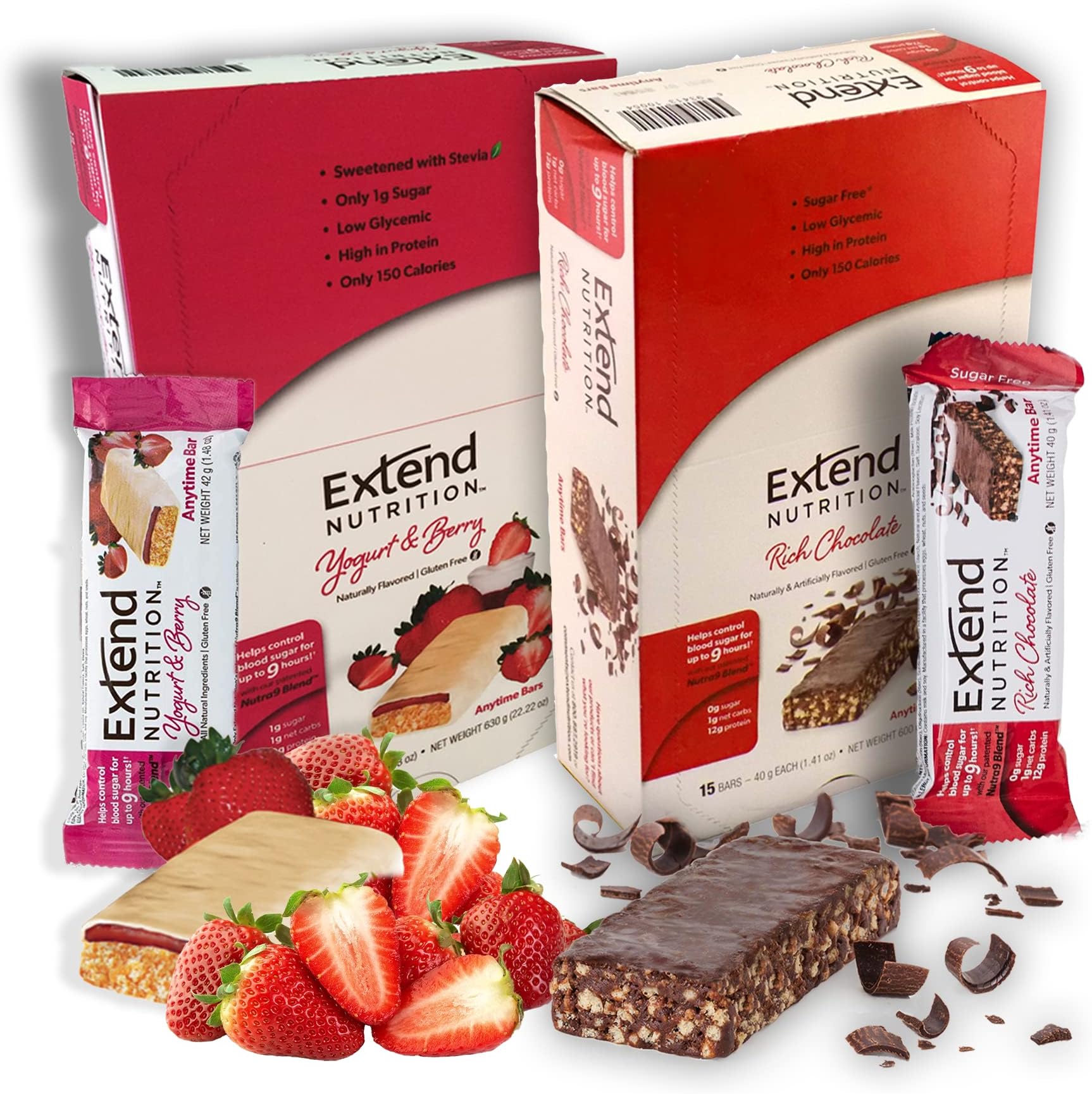 Extend Bar Hunger Control Nutrition Bars Bundle, Yogurt