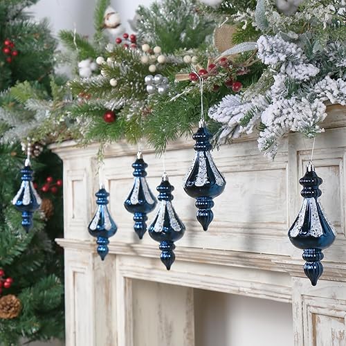 Miniatura 4 de RoseCraft Juego de adornos de Navidad, bolas de Navidad inastillables de plástico de 5.9 pulgadas, adornos colgantes para decoración de árbol de