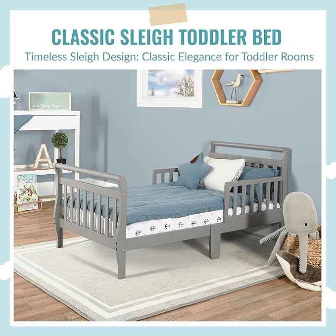 Cama Toddler Dream On Me Classic Sleigh Gris Frío miniatura 6