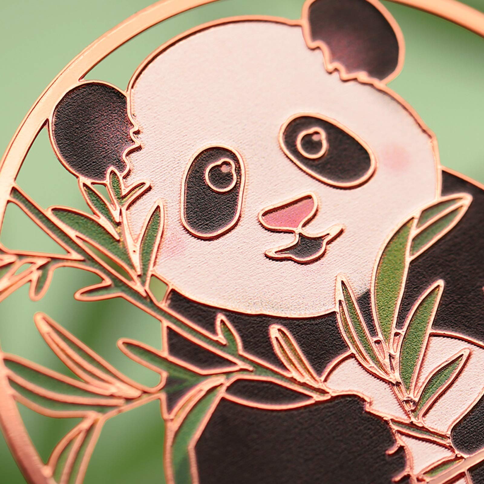 Lesezeichen Metall Panda Bookmark - Exquisite niedliche Lesezeichen Runder Metall Lesezeichen mit Ketten und Quasten Leser Frauen und Kind Buch Markierungen (Color : B)