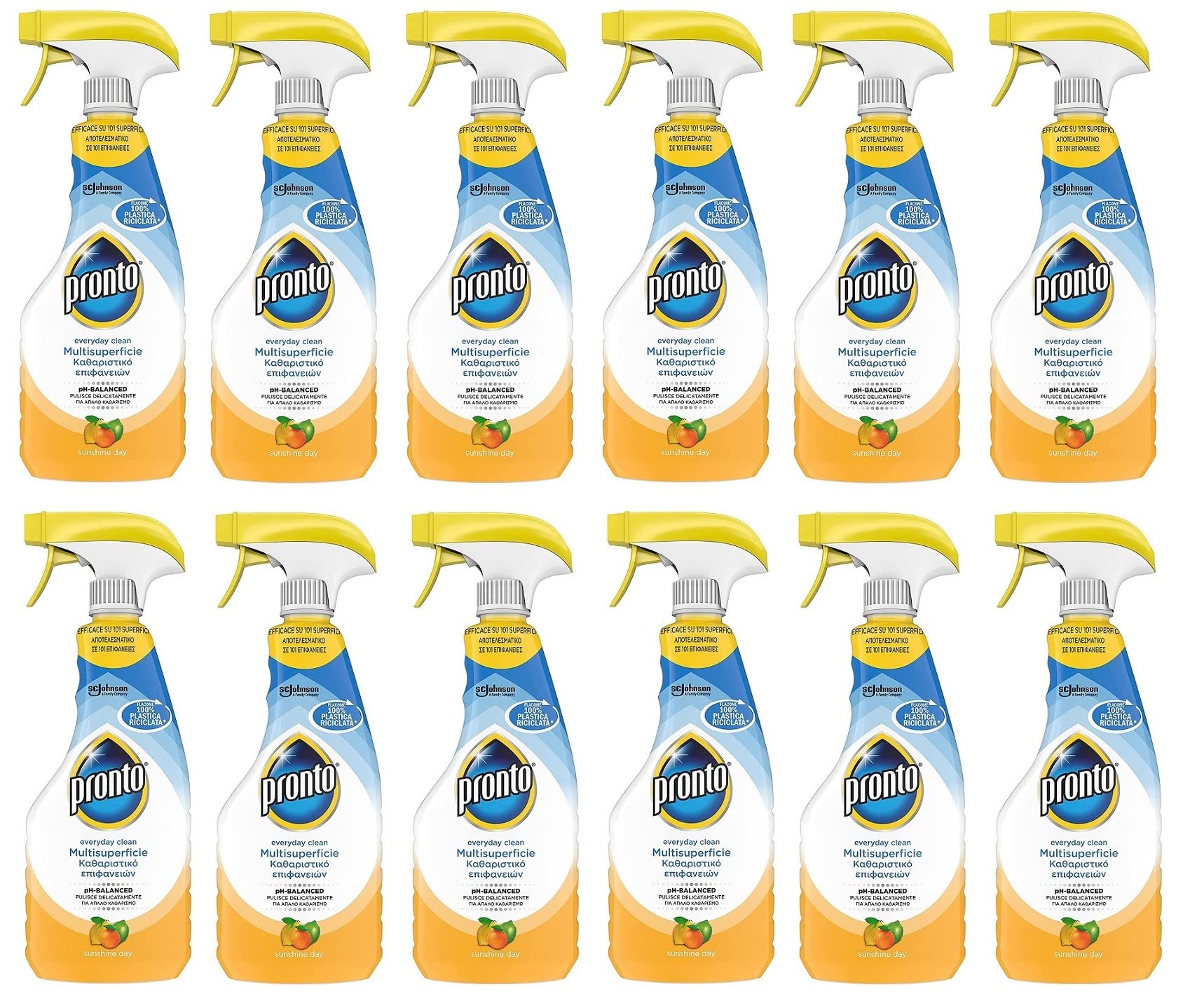 Pronto Detergente Multisuperficie Agrumi - Limpiador multisuperficie con equilibrio de pH, aroma cítrico, botella reciclable, paquete de 500 ml