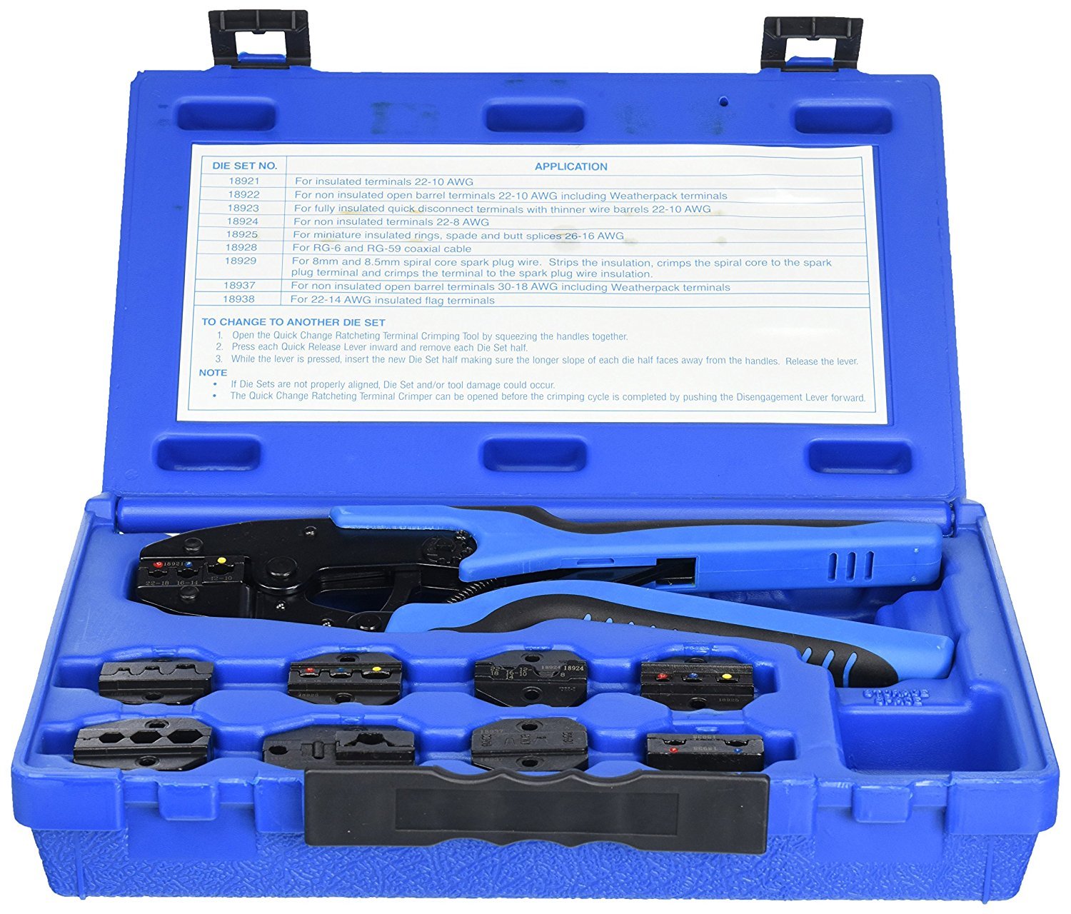 Kit de sertissage pour bornes à cliquet SGT18980 pour éliminer les faux contacts électriques