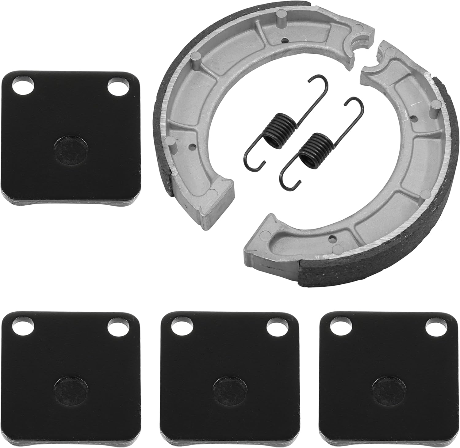 Caltric Front & Rear Brake Pads Shoes Compatible with Yamaha Bear Tracker 250 Yfm250 Yfm-250 Yfm 250 2000-2004 New