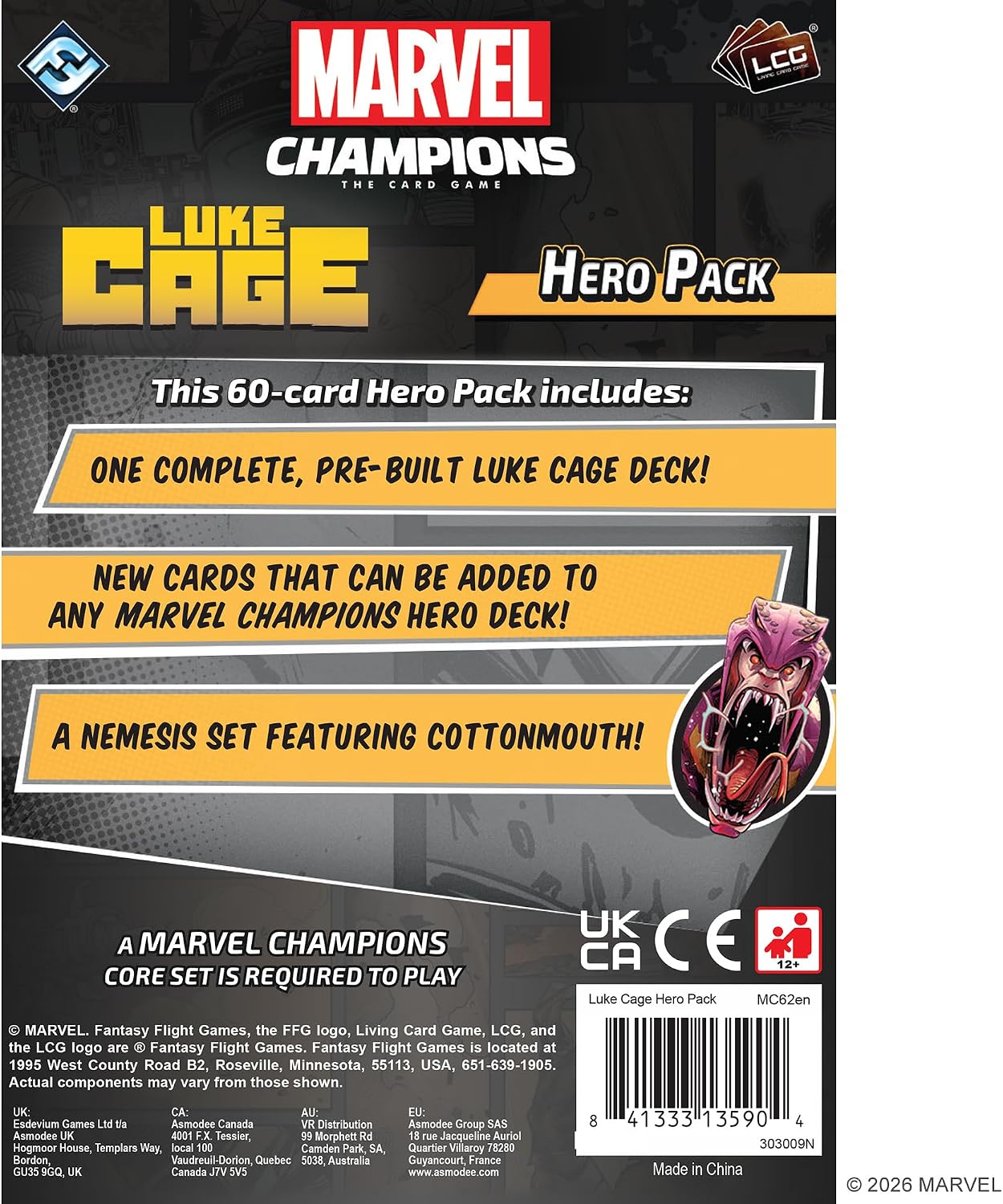 Marvel Champions The Card Game Luke Cage Hero Pack