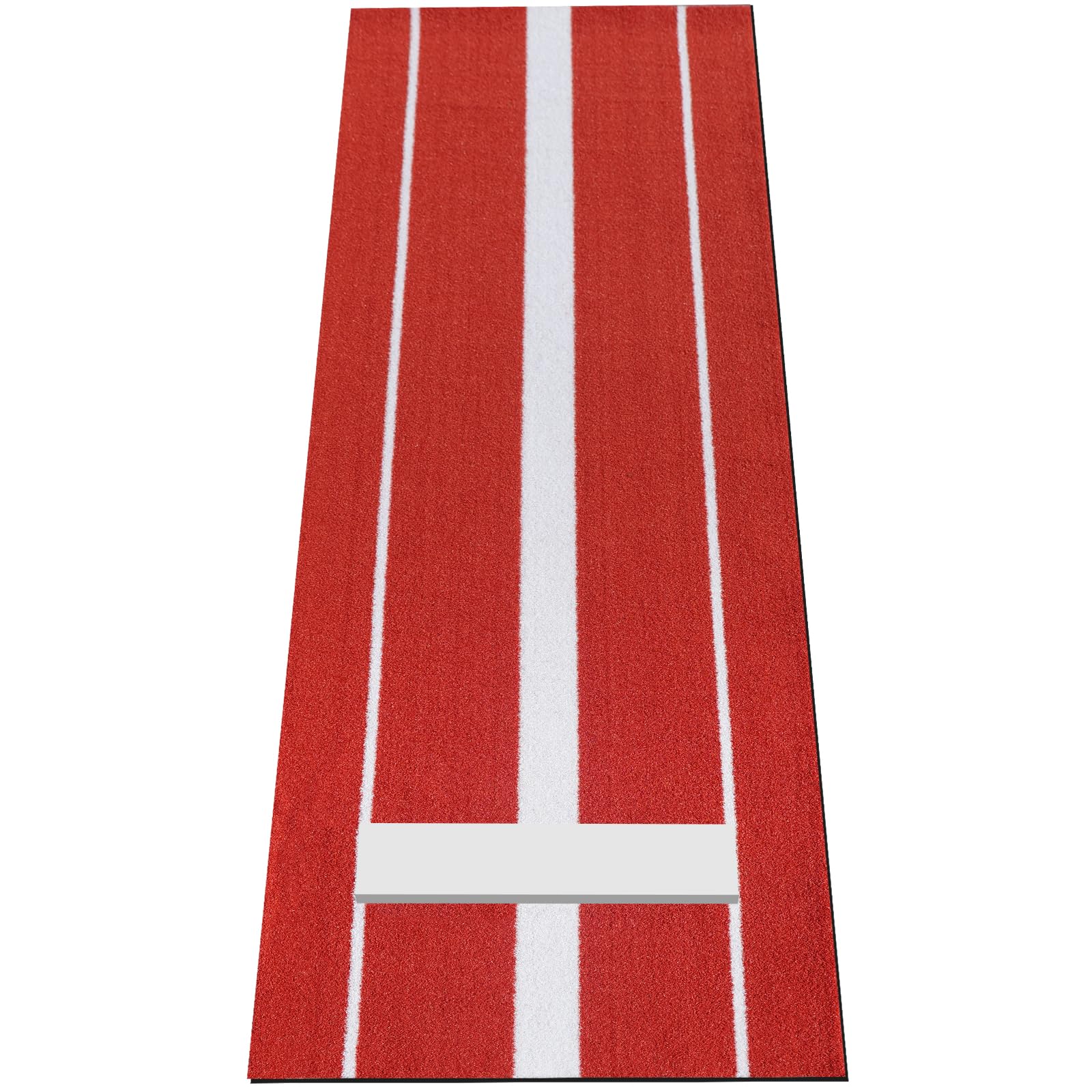 Heavy Duty Softball Pitching Mat 10'x 3', with 0.8in Thick Pitching Rubber/Mound, High Density Anti Fading Lawn, Anti Slip Rubber Backing, Indoor and Outdoor Pitching Practice