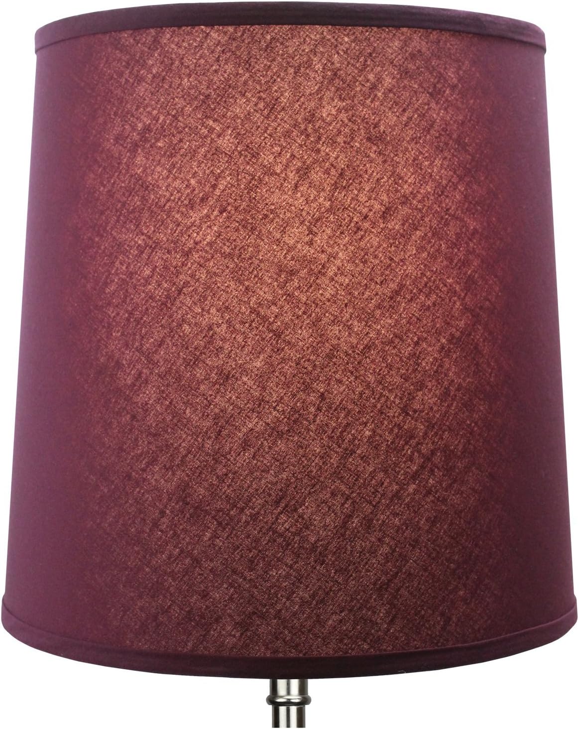 FenchelShades.com Lampshade 13" Top Diameter x 15" Bottom Diameter x 15" Slant Height with Washer (Spider) Attachment for Lamps with a Harp (Burgundy)