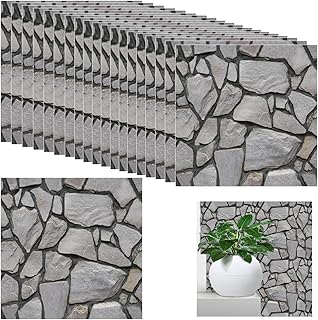 VBVARV Pack of 20 3D Wall Panels, Stone Look,...,