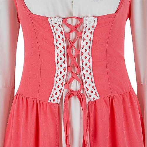 Vista 4 de Zhitunemi Renaissance Costumes for Women Dress Fairy Gothic Gown Chemise Peasant Dress Medieval Costume