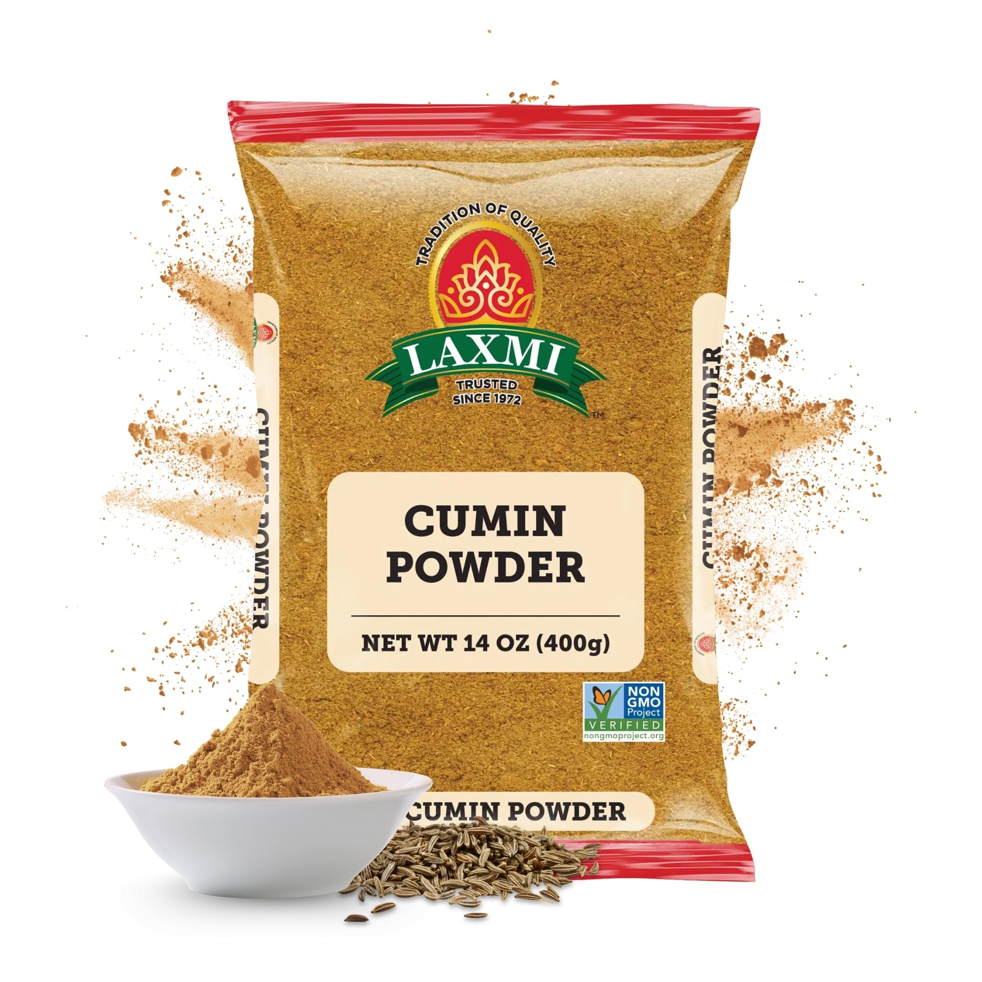 Laxmi All-Natural Dried Cumin Powder - 14 Ounce