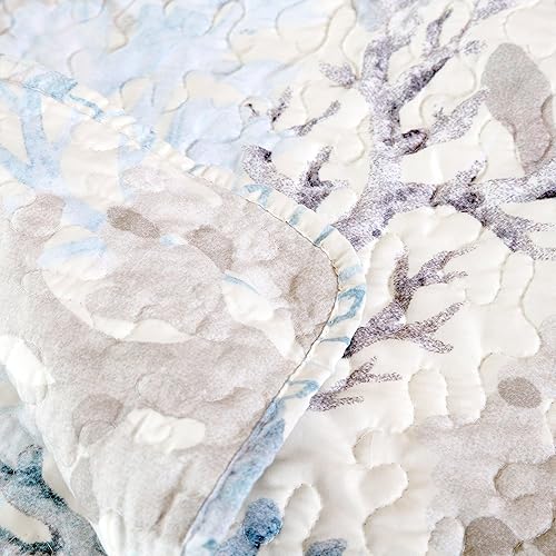 Miniatura 7 de CARSTENS, INC. Coastal Beach - Juego de ropa de cama de microfibra náutica de 2 piezas, diseño náutico, verano costero, tamaño individual