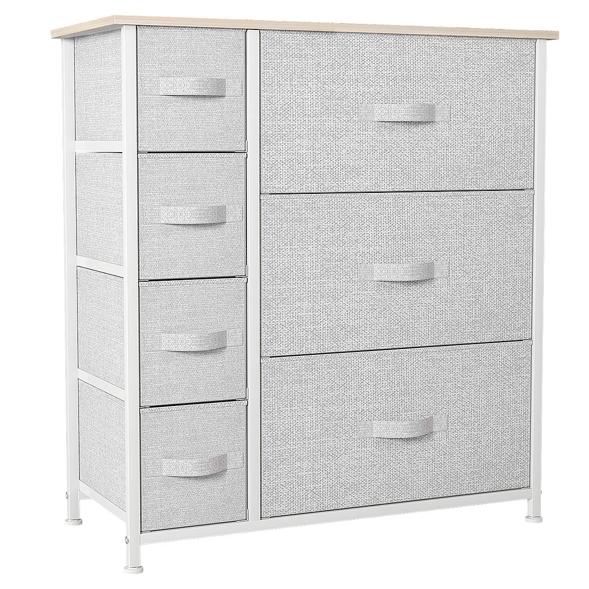 YITAHOME Dresser with 7 Drawers - Fabric Storage Tower, Organizer Unit for Living Room, Hallway - Sturdy Steel Frame, Wooden Top & Easy Pull Fabric Bins
