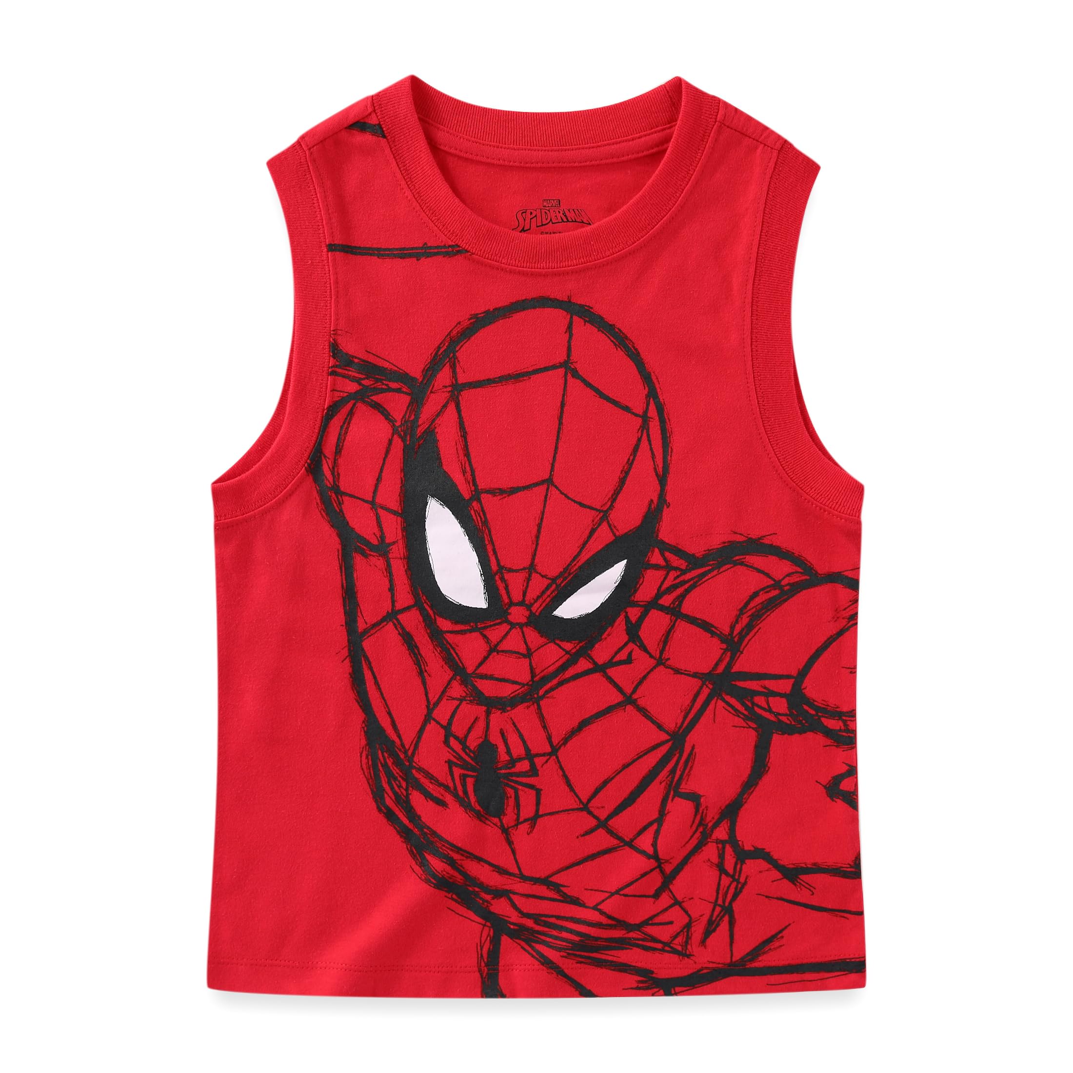 Spiderman Marvel - Juego de 2 Camisetas sin Mangas para niños - Rojo - 3 años
