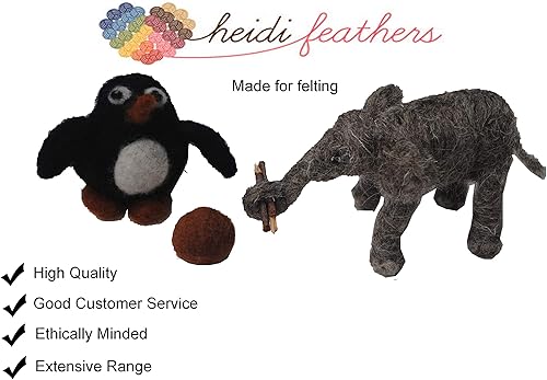 Miniatura 7 de heidifeathers Kit de fieltro húmedo en caja premium - 20 colores merino