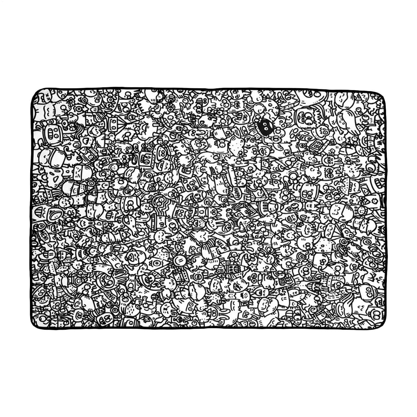 Plaid de coloriage artistique lavable jeté de canapé créatif