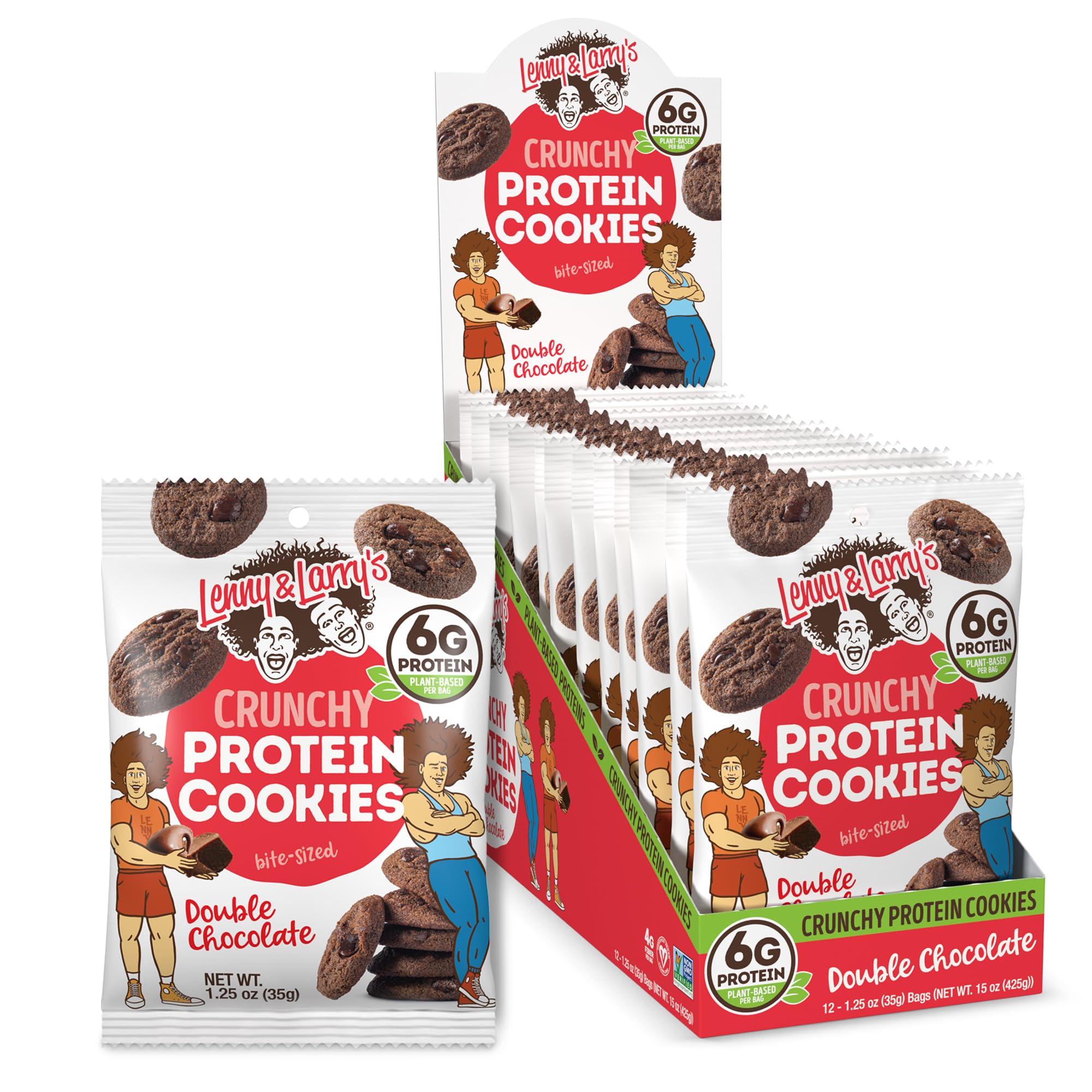 LENNY & LARRY The Complete Crunchy Cookies, Double Chocolate 12 Count (Pack of 1)