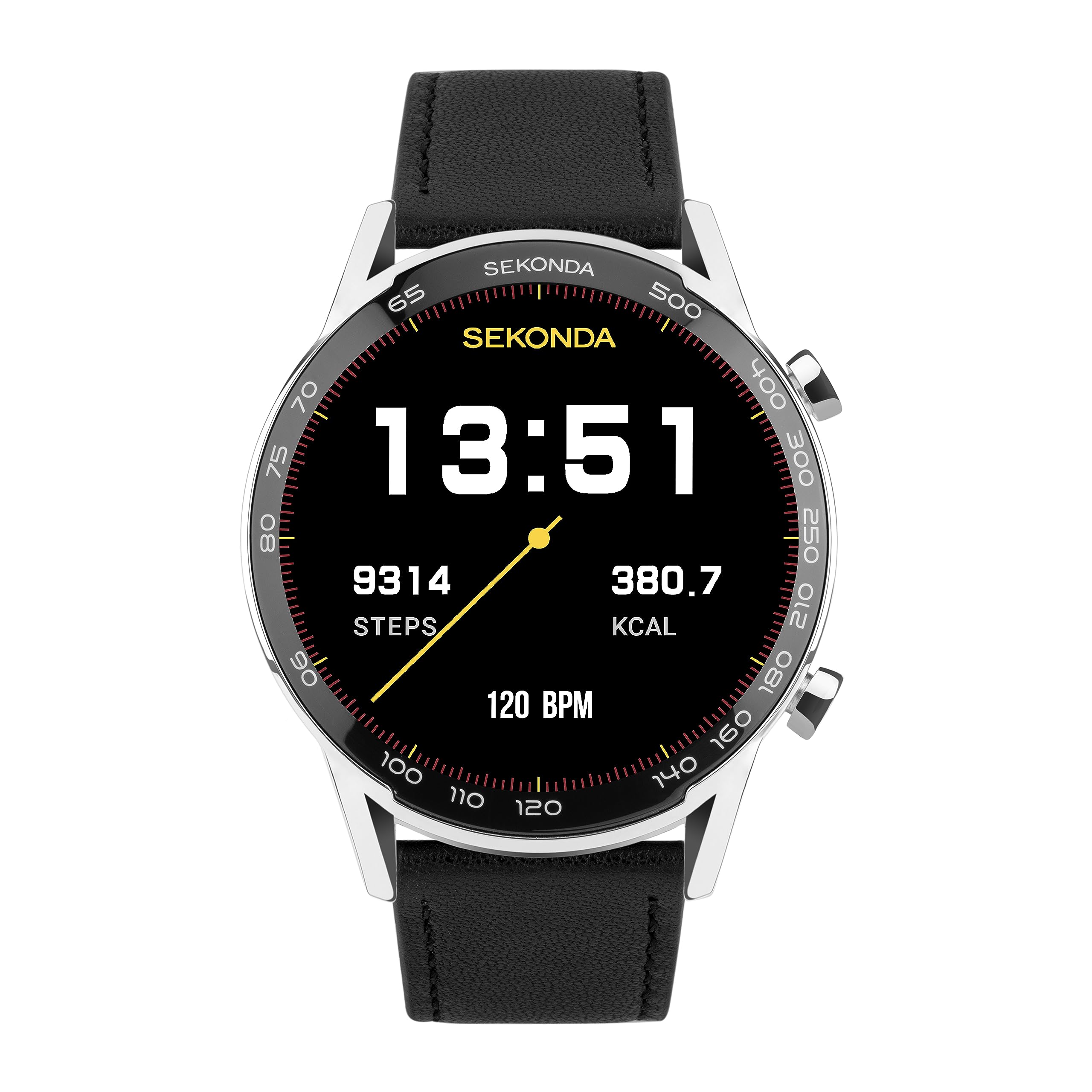 Sekonda Women's   Black Active Plus Leather Smart Watch 30178 , BrandAlley
