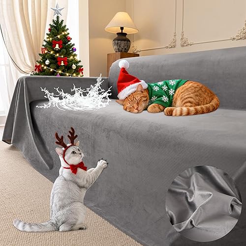 Protector de muebles contra arañazos para gatos, ultra suave, impermeable, para mantener a los gatos alejados, protectores de sofá aptos para