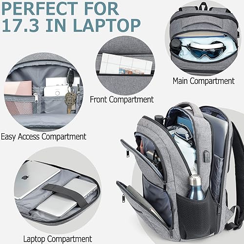 Miniatura 2 de BIKROD Mochila para portátil de 15,6 pulgadas, Gris, Mochila
