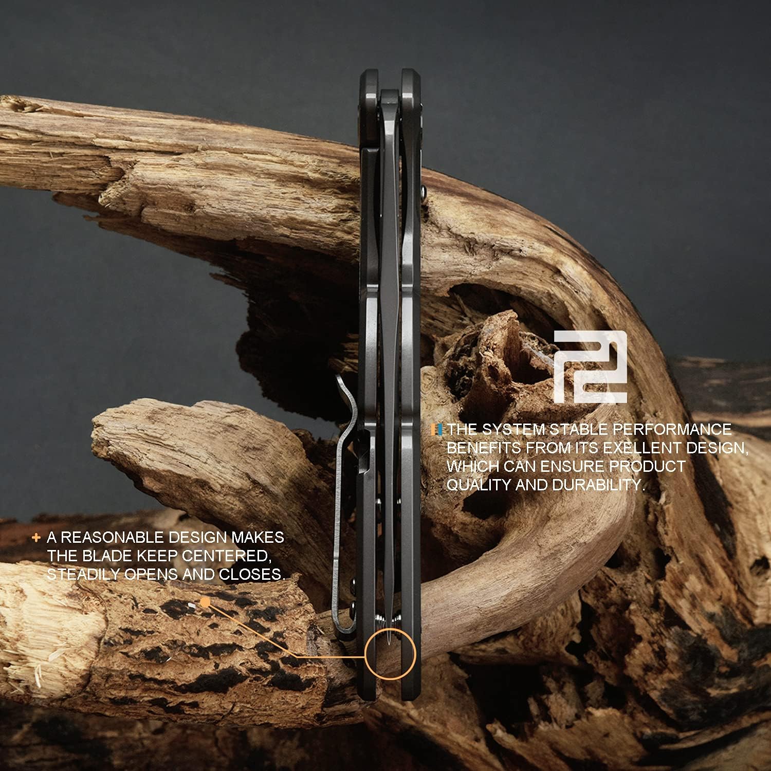 ARTISANCUTLERY Hoverwing Pocket Folding Knife ATZ-1801P, Tactical EDC Knife with Stonewash D2 Blade and Steel Handle for Men Outdoor Hiking Camping Survival Hunting