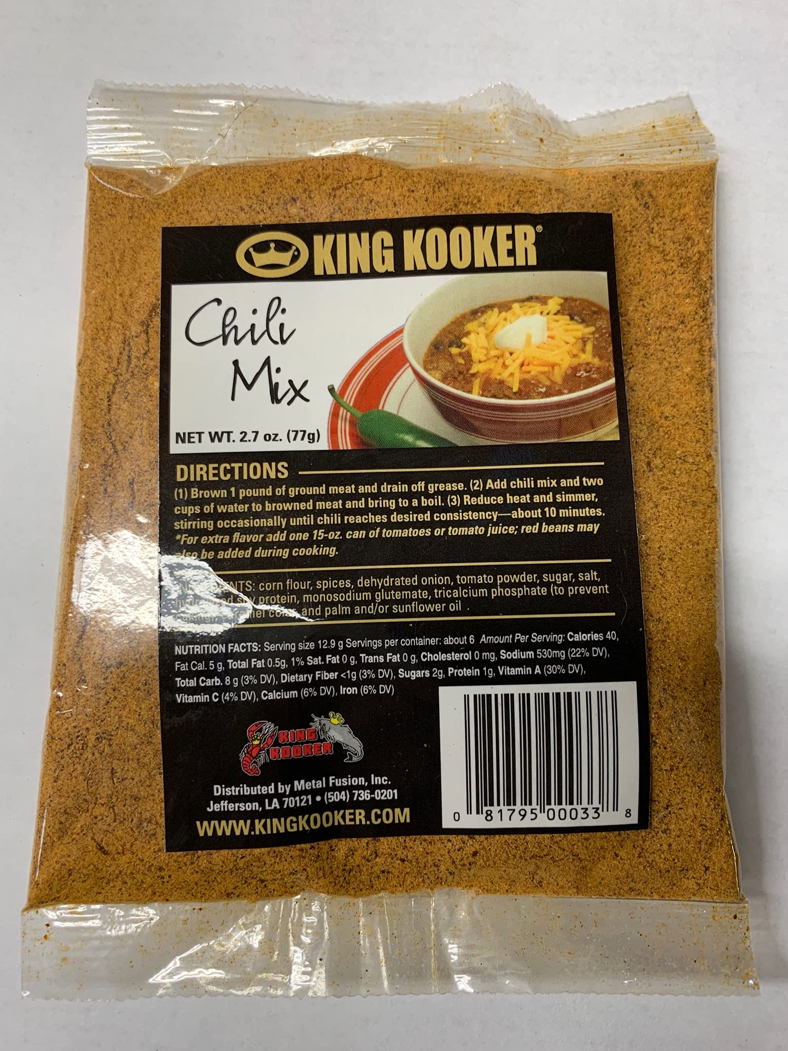 King Kooker 00033 2-1/2-Ounce Chili Mix