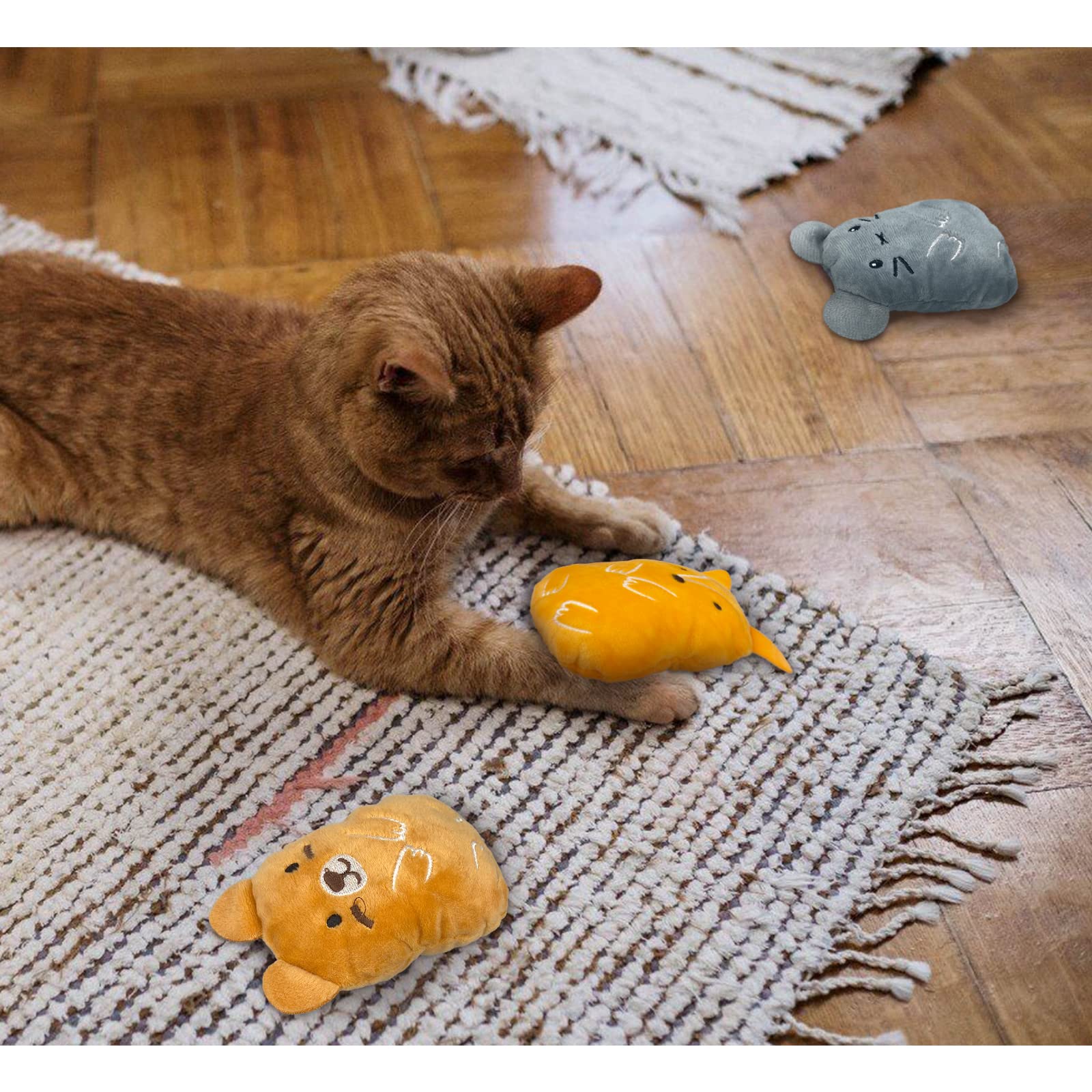 Giocattoli Per Gatti Con Erba Gatta - 4 Pezzi Peluche Animali Per Intrattenimento - Foto 10