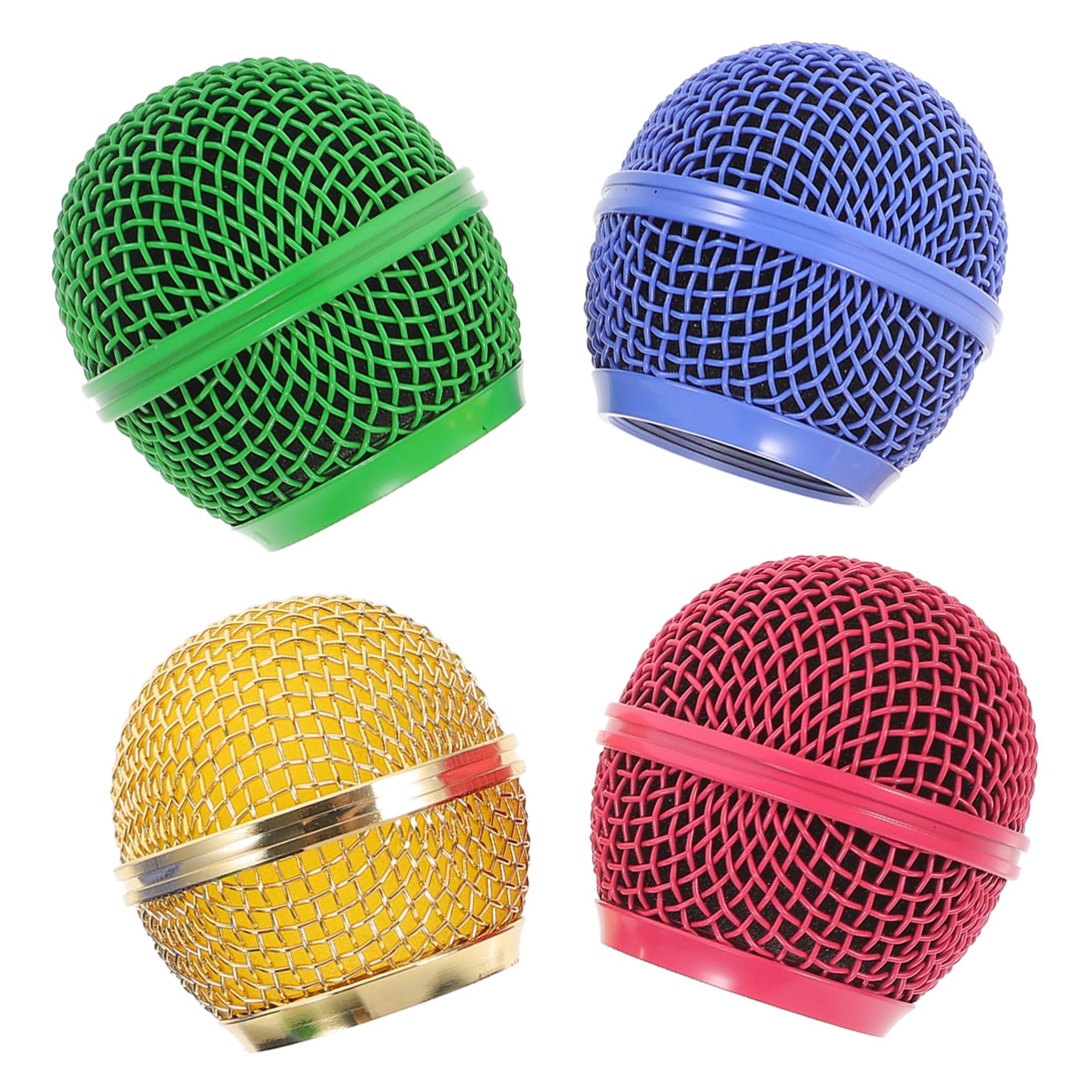 4 piezas Rejilla Metálica para Micrófono Cubierta Mesh Resistente y Segura Accesorio Reemplazo para Micrófonos Fácil Instalación para Músicos y Cantantes
