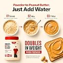Build My Body Pure Peanut Butter Powder Makes 1KG Peanut Butter Spread | 54g Protein | Unsweetened Peanut Powder | Unsalted | 100% Natural | Low Fat | Pure Peanut Butter Powder | For Smoothies & Baking | 410g gallery image