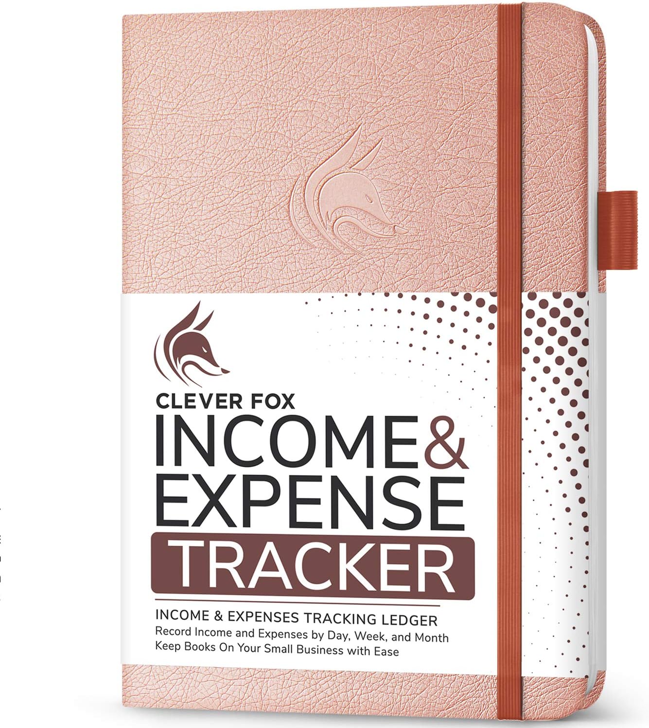 Clever Fox Income & Expense Tracker – Accounting & Bookkeeping Ledger Book for Small Business – Income & Expense Record Notebook with Receipt Pocket – Undated, A5, 5.8″ x 8.3″, Hardcover (Black) : Office Products