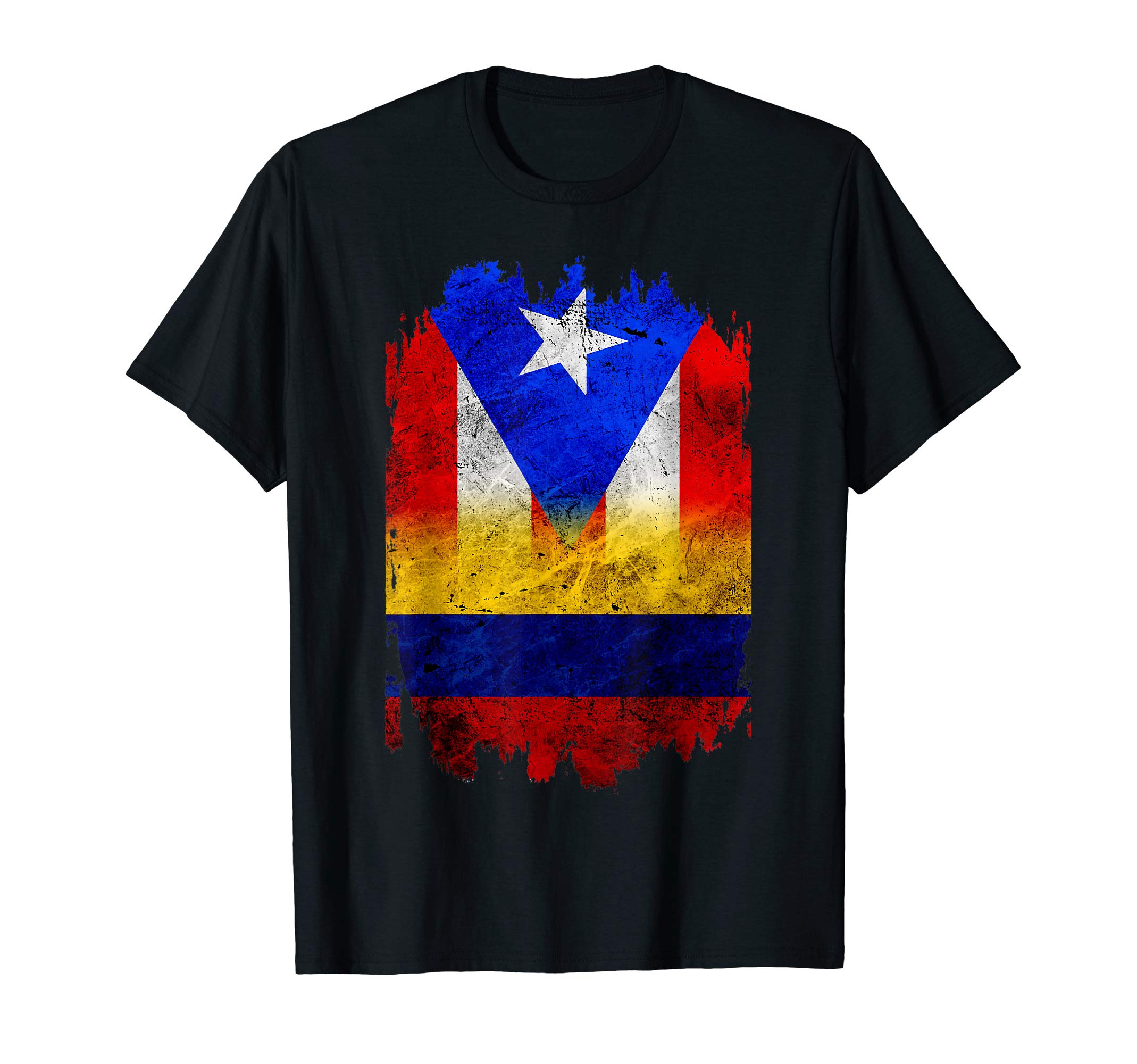 Puerto Rican and Colombian Ltd.Colombian Puerto Rican Flag Colombia Flag T-ShirtOEKO-TEX STANDARD 100